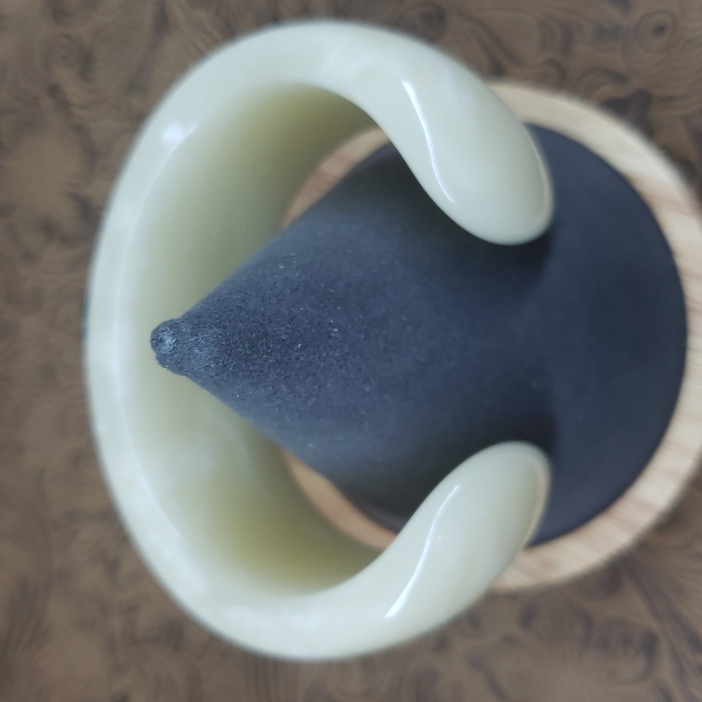 Vintage Super Chunky Lucite Faux Agate Cuff Bracelet - Picture 4 of 7